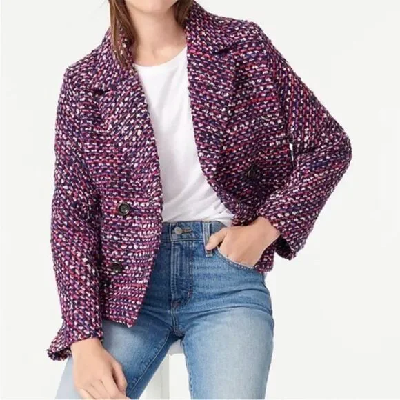 NWT J. Crew Lady Jacket in Italian Tweed Sz Medium - Picture 2 of 11